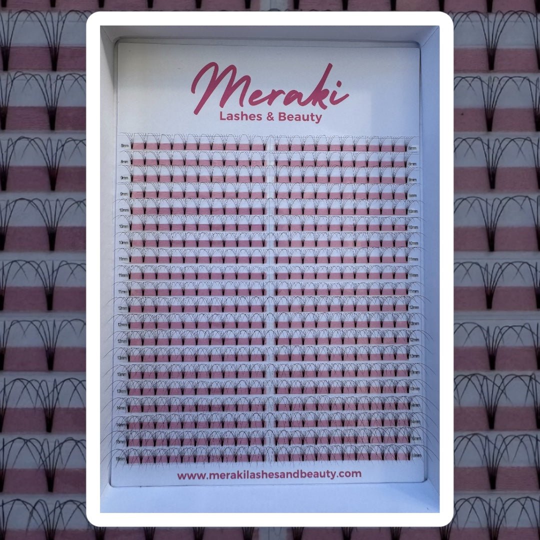 5D Short Stem Volume Fans - 0.07 C&D, 0.10 D | Meraki - Meraki Lashes and Beauty