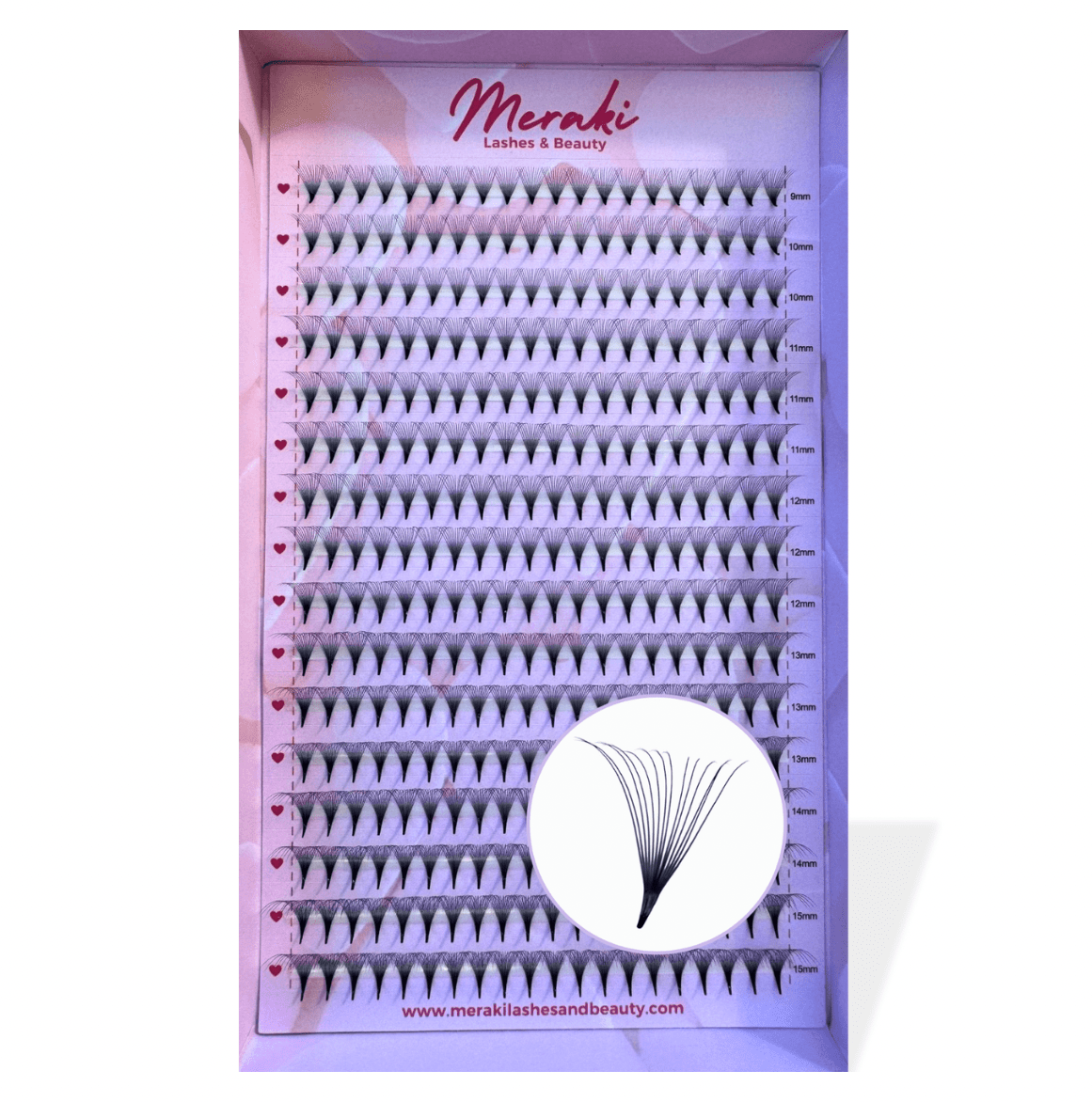 14D Pointy Stem Volume Fans - 0.05 | Meraki - Meraki Lashes and Beauty