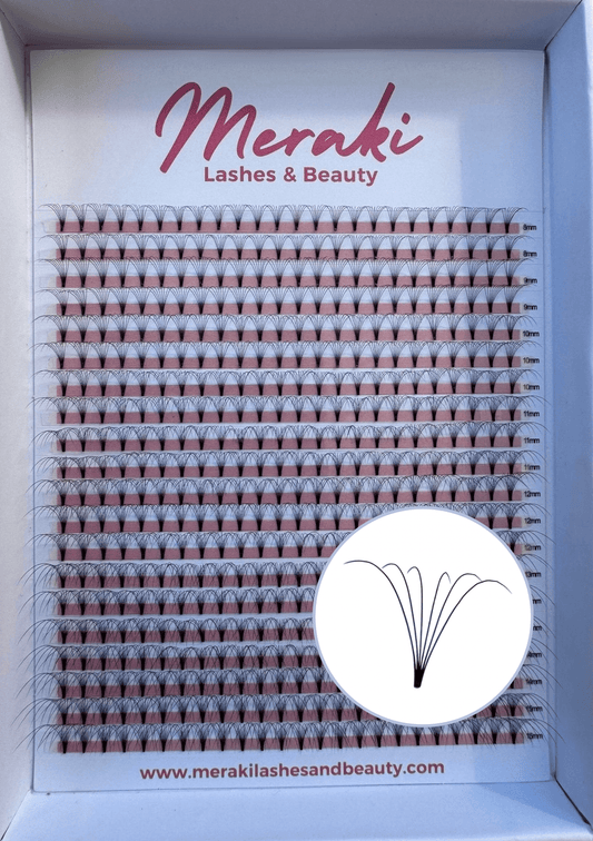 6D Short Stem Volume Fans - 0.07 D Curl | Meraki - Meraki Lashes and Beauty