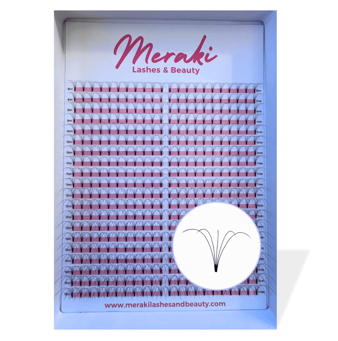 5D Short Stem Volume Fans - 0.07 C&D, 0.10 D | Meraki - Meraki Lashes and Beauty