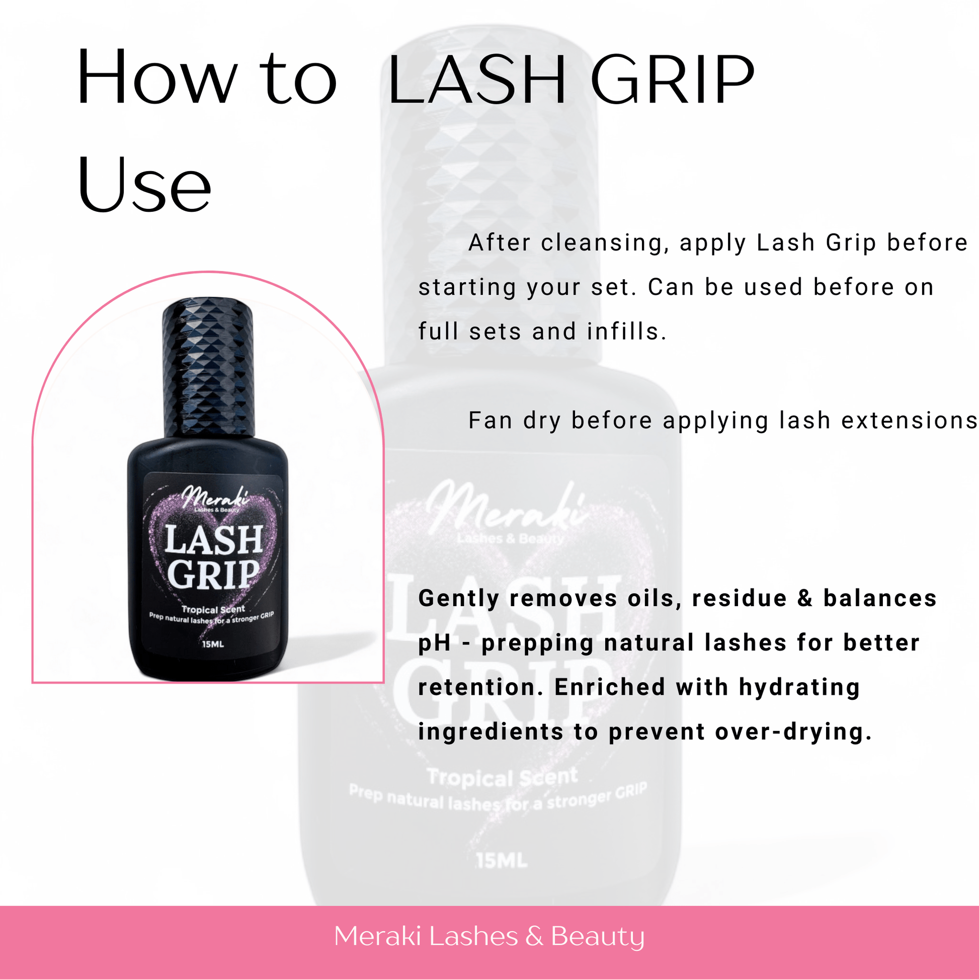 Meraki Lash Grip Primer | Prep for Stronger Retention - Meraki Lashes and Beauty