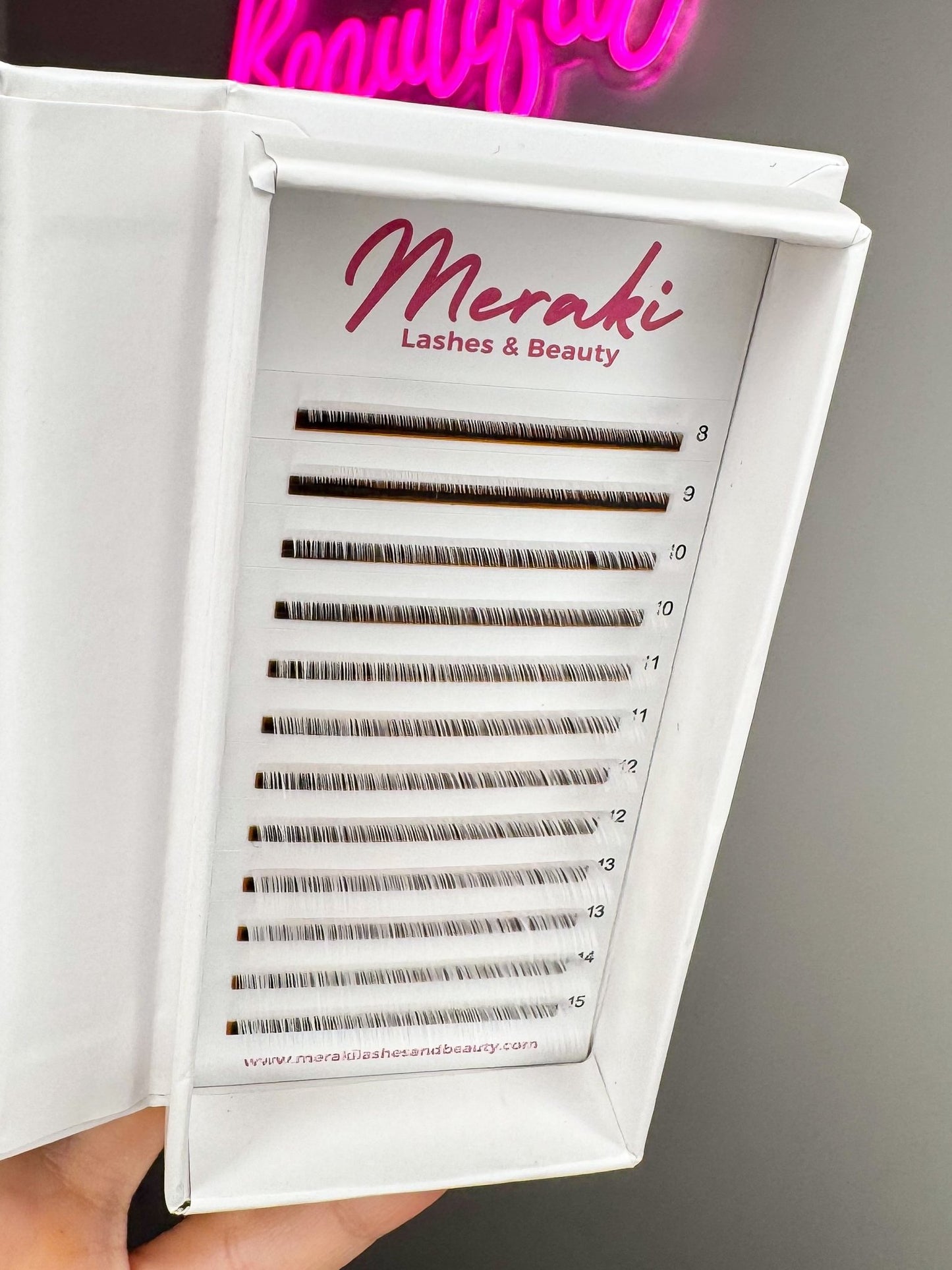 White 0.05 Volume Lashes - Meraki Lashes and Beauty