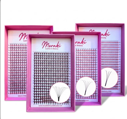 Long Stem Premade Fan Collection - Meraki Lashes and Beauty