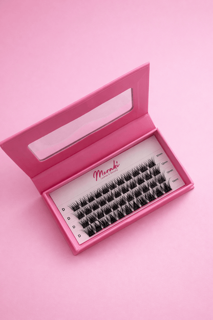 Brooke — Light Volume DIY Lash Clusters (Refill Tray, 10–14mm Mix) - Meraki Lashes and Beauty