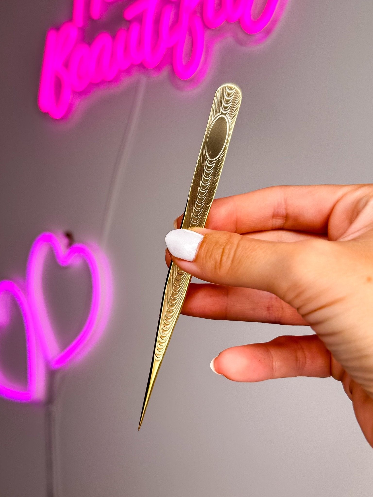 Gold Straight Tweezer - Meraki Lashes and Beauty