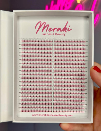 3D 0.07 Short Stem Premade Volume Fans - Meraki Lashes and Beauty