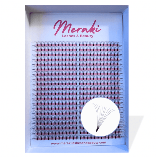 10D Short Stem Volume Fans - 0.05 D Curl | Meraki - Meraki Lashes and Beauty