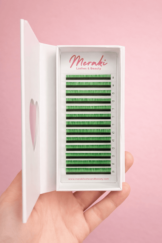 Volume - Green - 0.05 - D Curl - Meraki Lashes and Beauty
