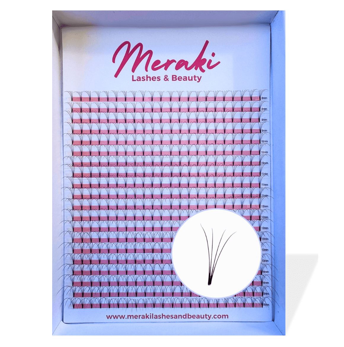 4D Short Stem Volume Fans - 0.07 C&D, 0.10 D | Meraki - Meraki Lashes and Beauty