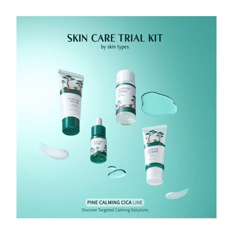 Round Lab Pine Calming Cica Skin Care Trial Kit (4pcs)