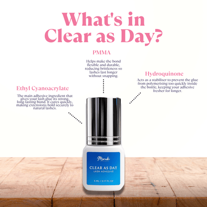 Meraki Clear as Day Lash Adhesive | Crystal Clear Bond - Meraki Lashes and Beauty
