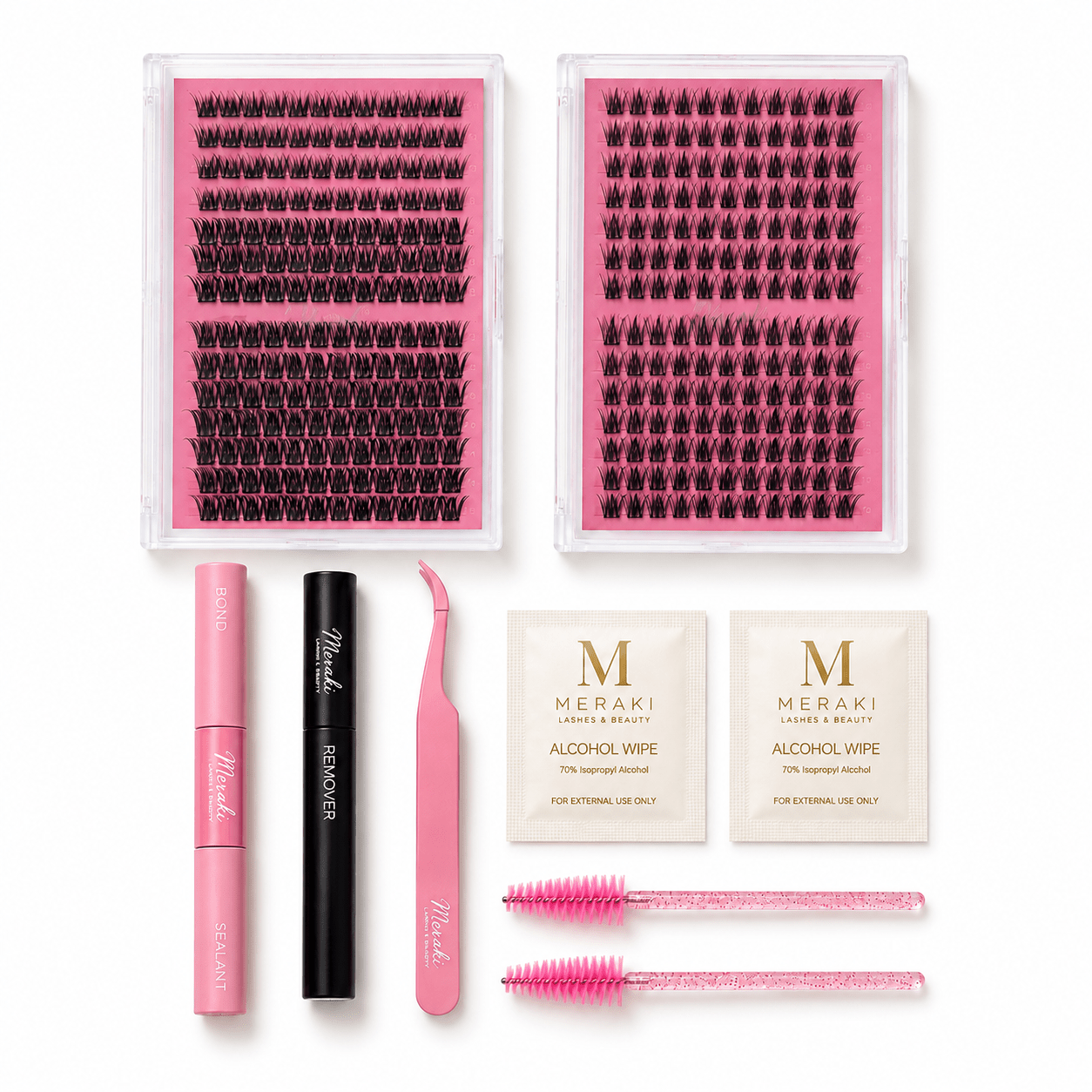 The Deluxe Kit |Up To 29 Full Sets| 290 Lash Clusters - Meraki Lashes and Beauty