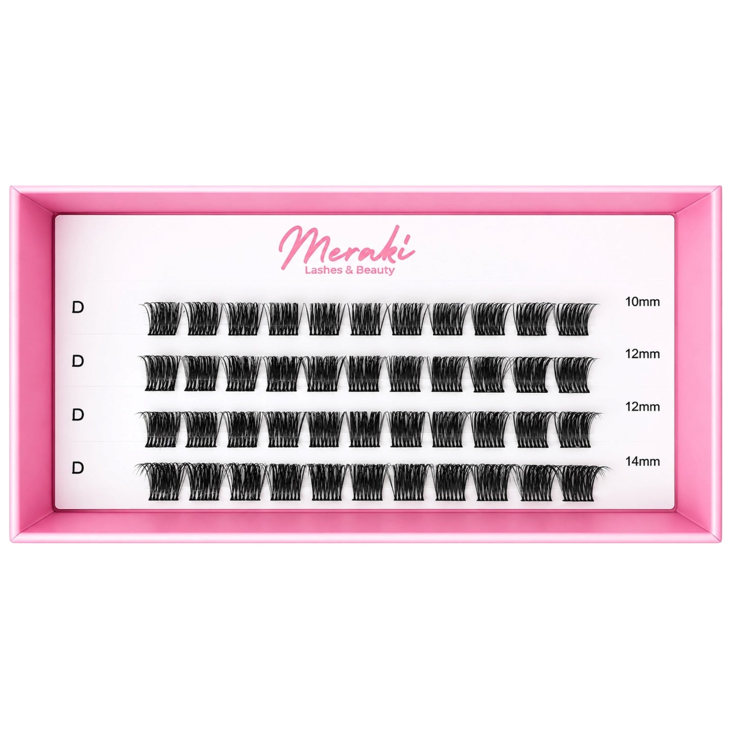 Hayley — Medium Volume DIY Lash Clusters (Refill Tray, 10–14mm Mix) - Meraki Lashes and Beauty