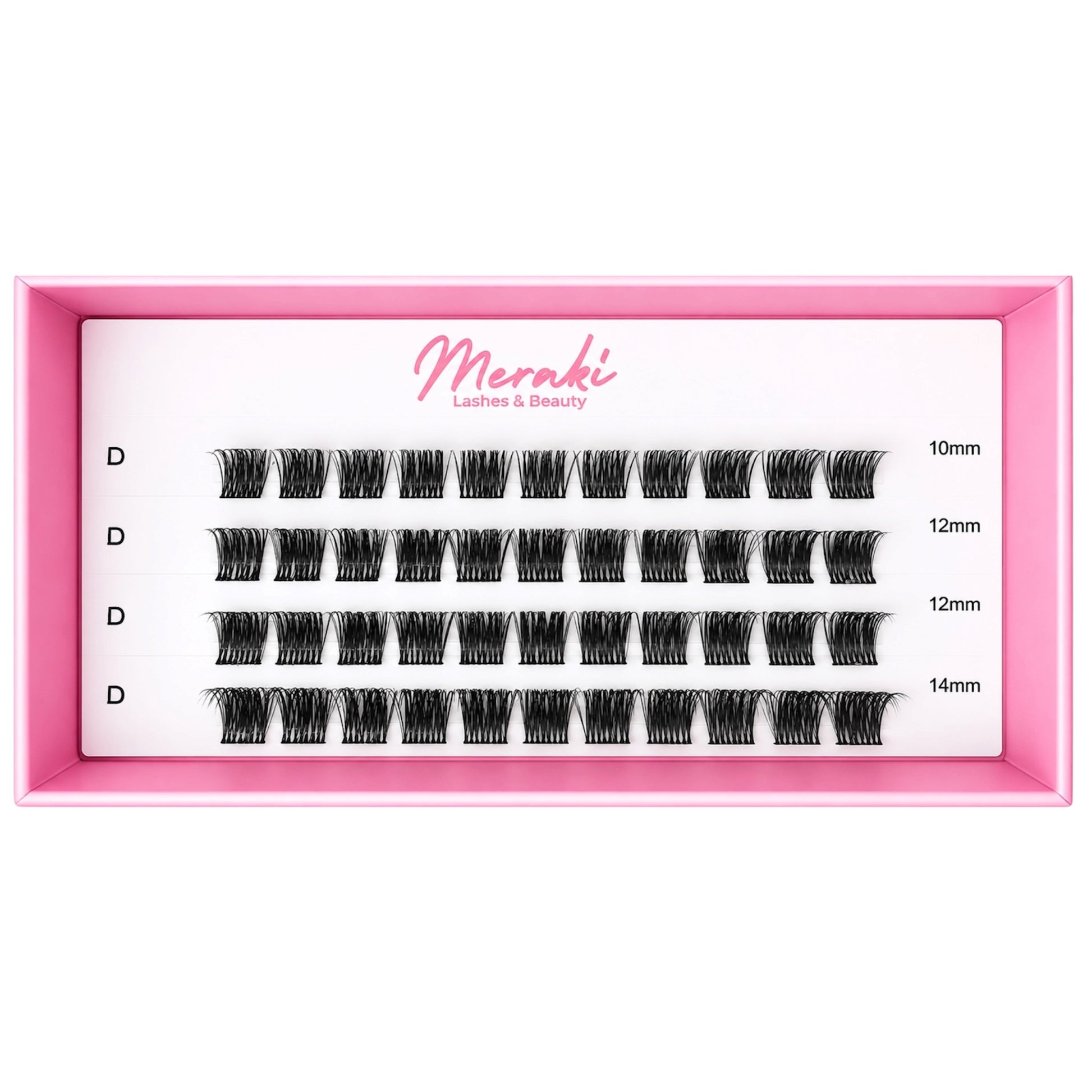 Hayley — Medium Volume DIY Lash Clusters (Refill Tray, 10–14mm Mix) - Meraki Lashes and Beauty