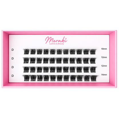 Hayley — Medium Volume DIY Lash Clusters (Refill Tray, 10–14mm Mix) - Meraki Lashes and Beauty