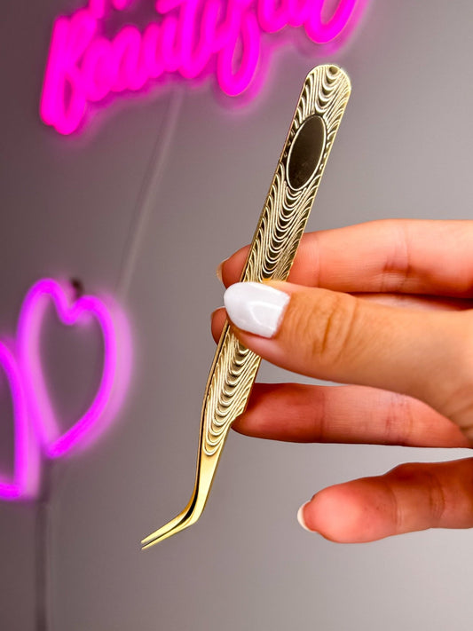 Gold Butterfly Tweezer - Meraki Lashes and Beauty