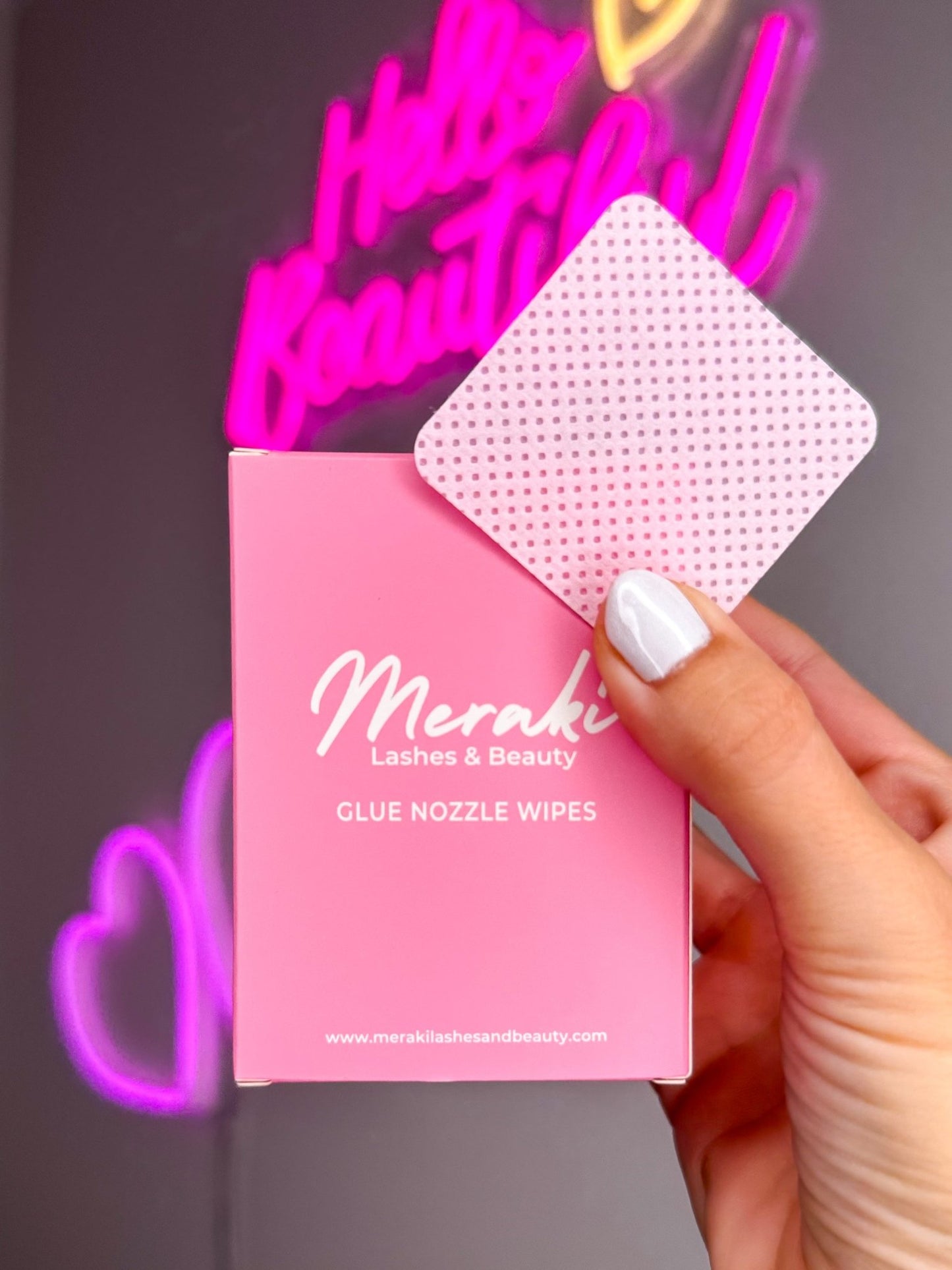 Lint Free Wipes Pink 200 Pack - Meraki Lashes and Beauty