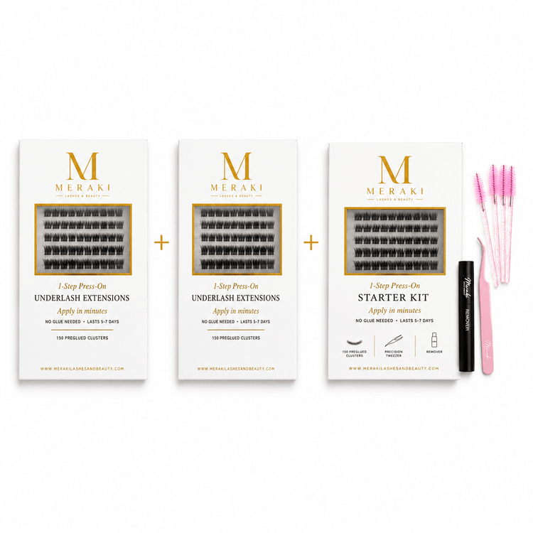 Press On Ultimate Kit Pre-Glued Press On DIY Lashes