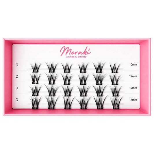 Malia — DIY Lash Clusters (Refill Tray, 10–14mm Mix) - Meraki Lashes and Beauty
