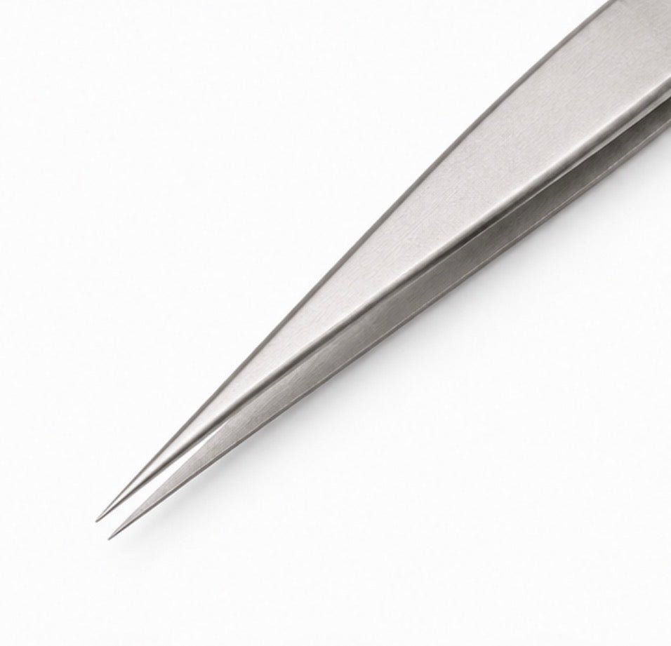 Silver Straight Tweezers - Meraki Lashes and Beauty