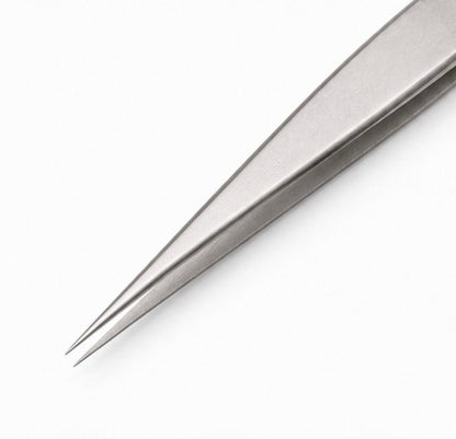 Silver Straight Tweezers - Meraki Lashes and Beauty