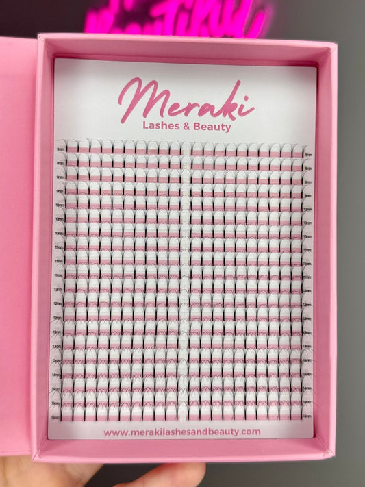 5D 0.07 Long Stem Premade Volume Fans - Meraki Lashes and Beauty