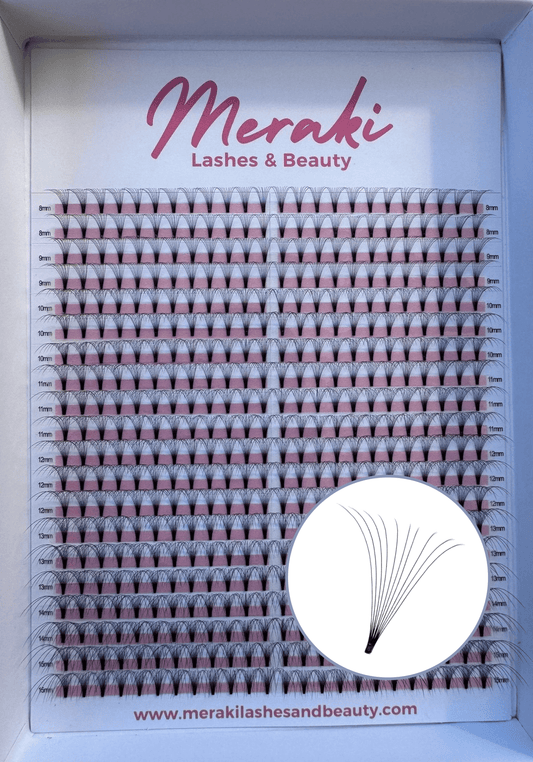 10D Short Stem Volume Fans - 0.05 D Curl | Meraki - Meraki Lashes and Beauty
