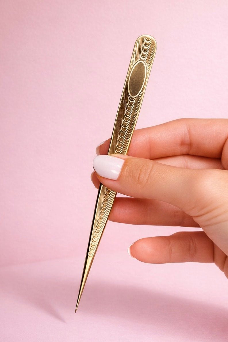 Gold Straight Tweezer - Meraki Lashes and Beauty