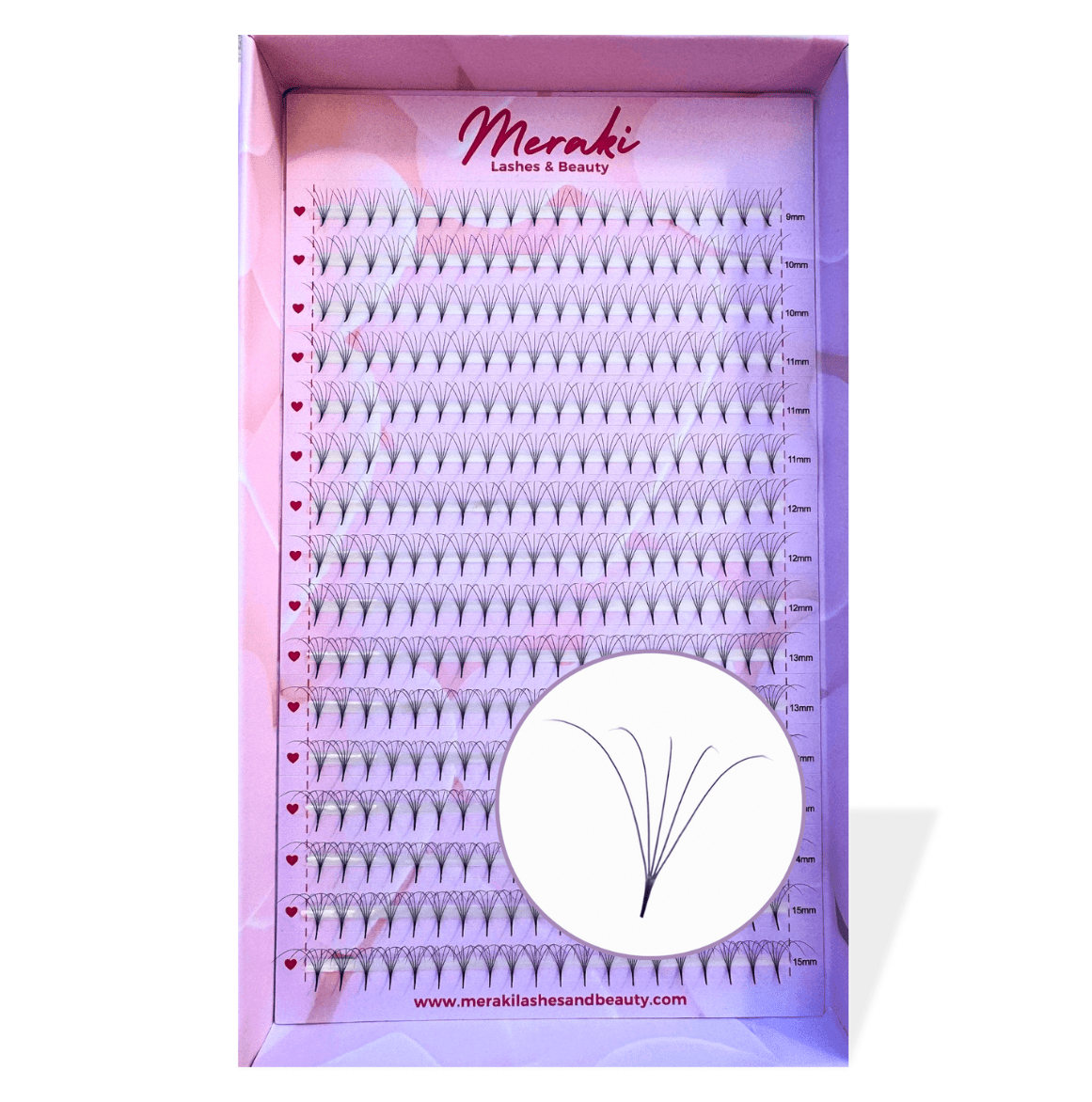 5D Pointy Stem Volume Fans - 0.07 | Meraki - Meraki Lashes and Beauty