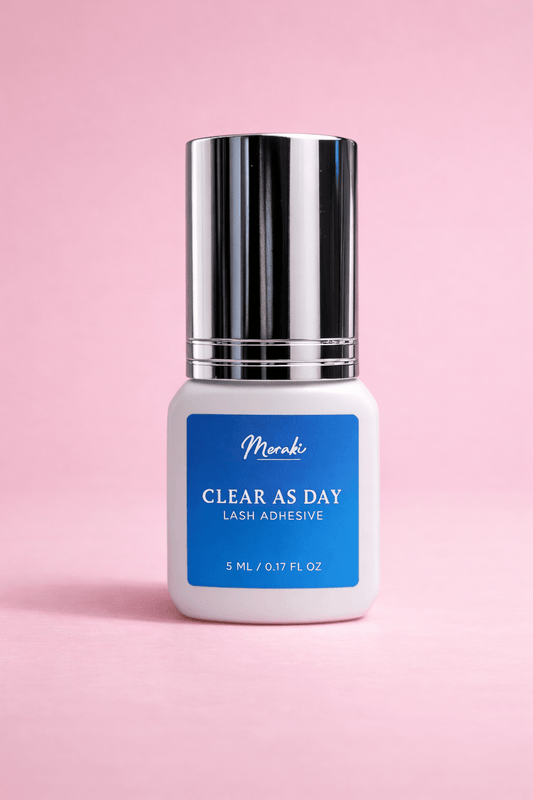 Clear As Day Lash Adhesive 5 ml – 1 - 2 s | 5–6 Wks | Thick | 50–60 % | All Levels - Meraki Lashes and Beauty