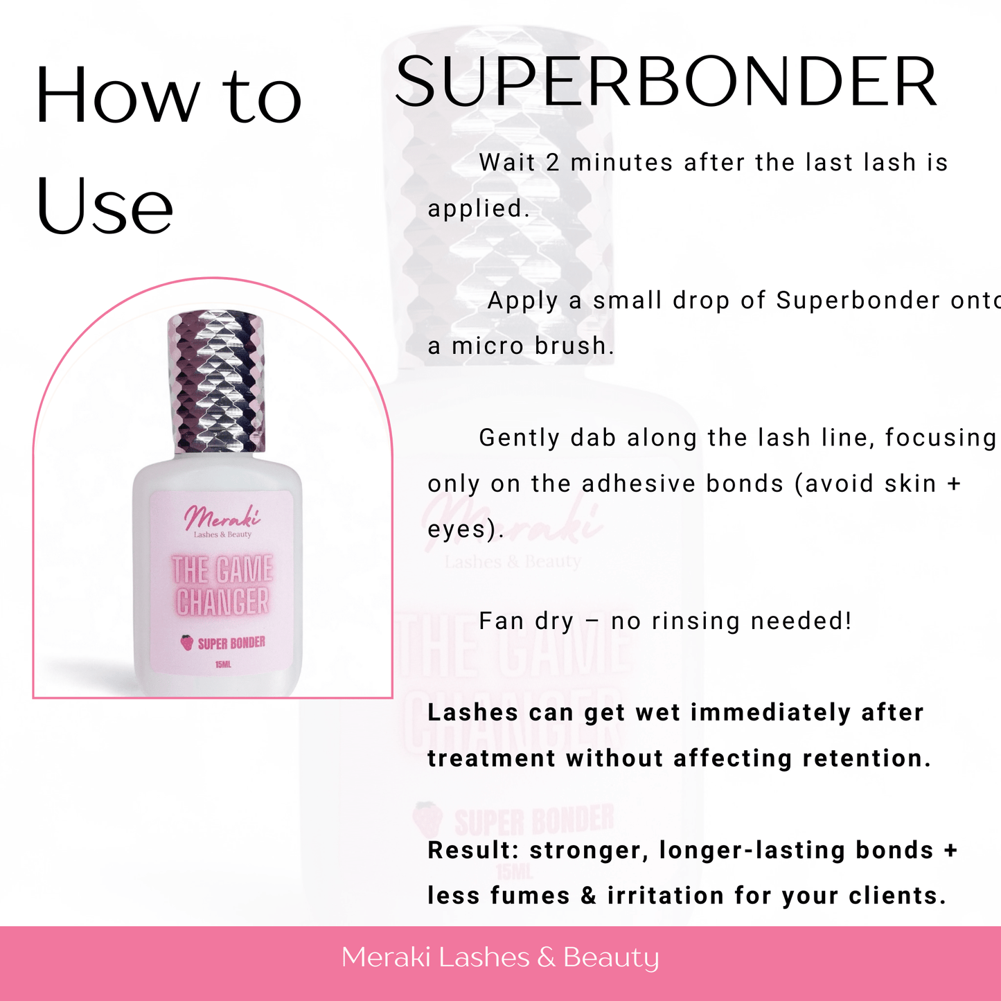 Meraki Superbonder | Lash Retention Booster - Meraki Lashes and Beauty