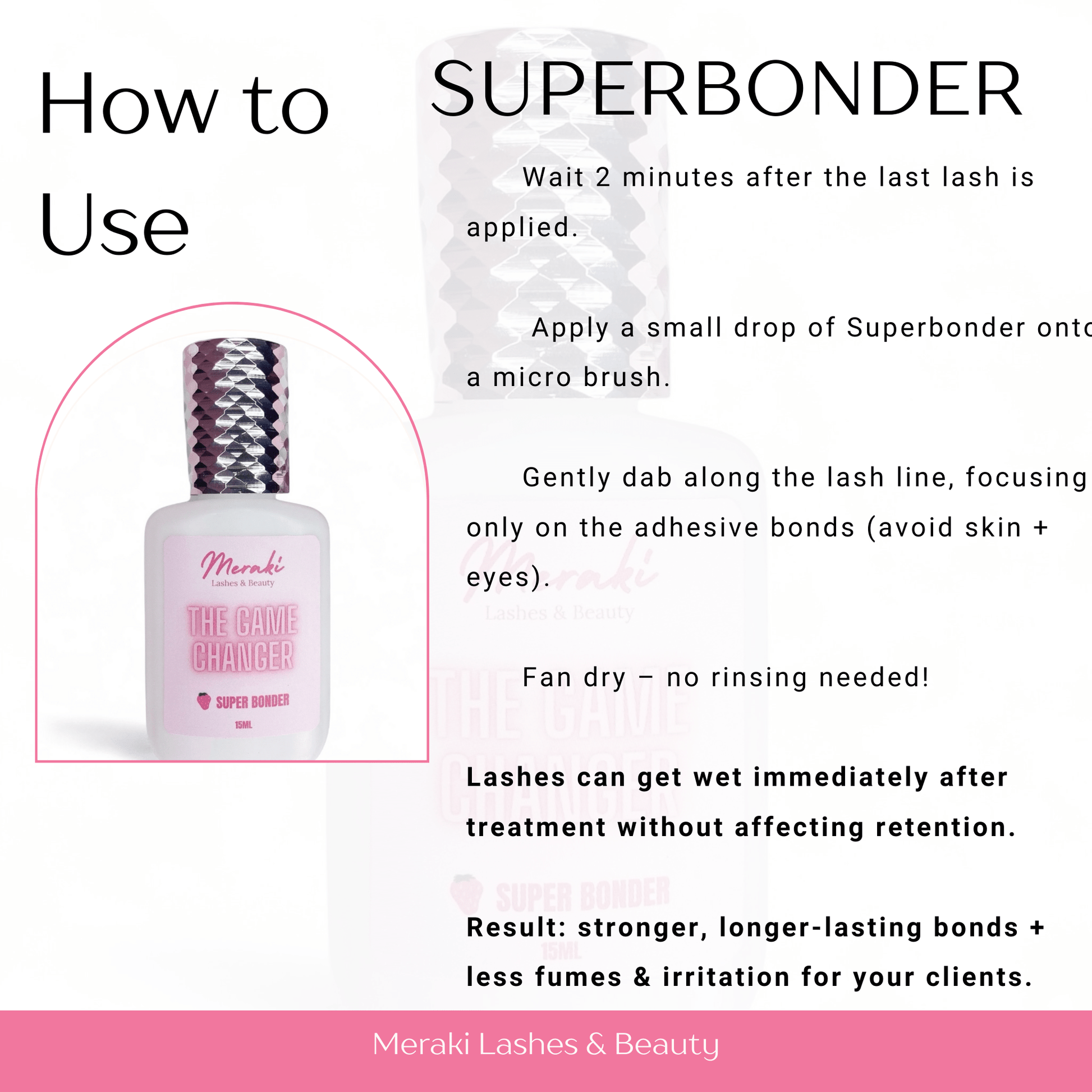 Meraki Superbonder | Lash Retention Booster - Meraki Lashes and Beauty
