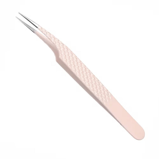 Pink Straight Tweezer - Meraki Lashes and Beauty