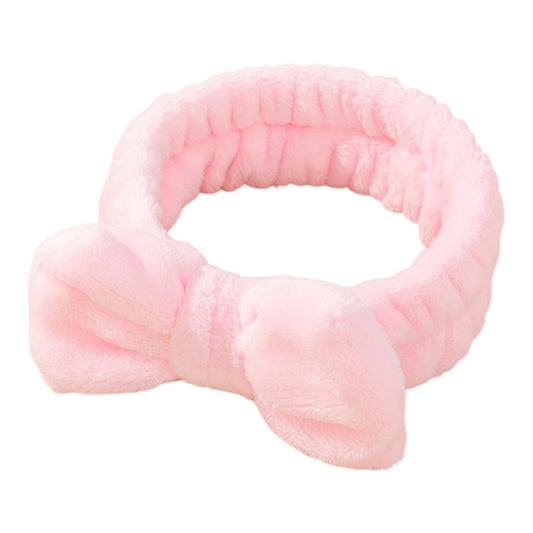 Bow Headband – Soft & Stretchy Spa Headband for Skincare & Makeup