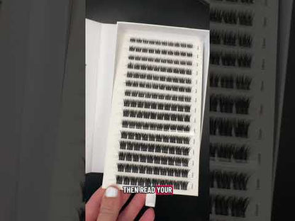 Press-On | Starter Kit | 150 Pre-Glued Lash Clusters | Up to 15 Full Sets